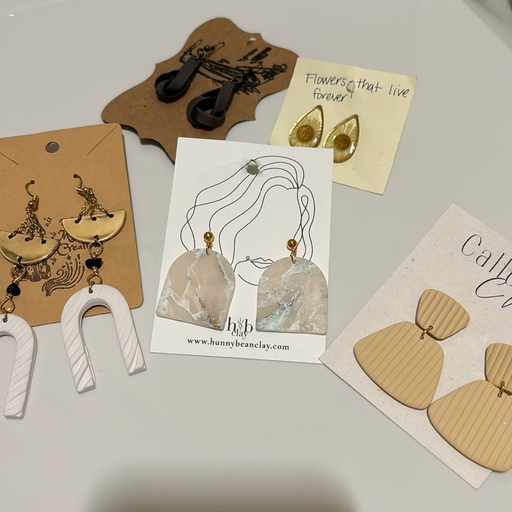 Homemade New 5 pairs of earrings